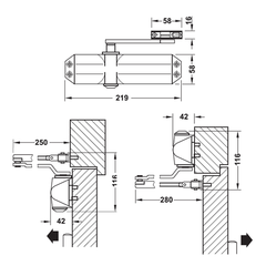 Thiết bị đóng cửa tự động Hafele 931.84.229