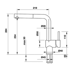 Vòi rửa bát Blanco Linus-s-màu đen-565.68.350