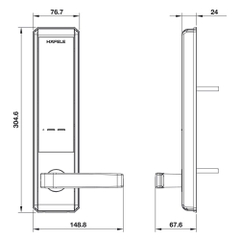 Khóa điện tử Hafele EL7200-TC/ 912.05.715 thân Khóa lớn