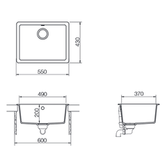 Bồn rửa chén bằng đá Hafele Galba HS-GS5543-màu vàng 570.35.430