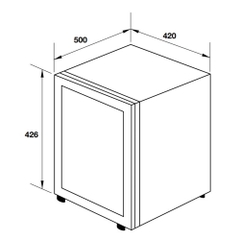 Tủ lạnh mini Hafele 42 lít