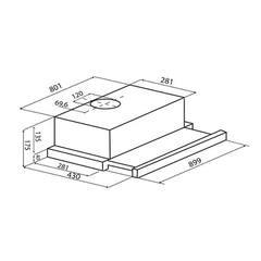 Máy hút mùi âm tủ Hafele HH-TI90D/539.81.085