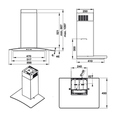 Máy hút mùi gắn tường Hafele HH-WG90B/ 539.81.185