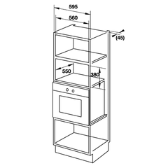 Lò vi sóng kết hợp nướng âm tủ Hafele HM-B38C/538.01.111