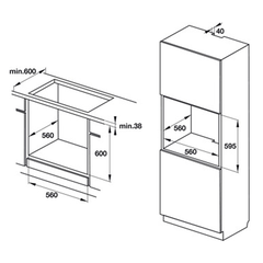 Lò nướng âm Hafele HO-K60B/ 534.05.581