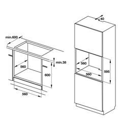 Lò nướng âm Hafele HO-KT60C/ 534.05.571