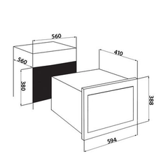 Lò vi sóng kết hợp nướng âm tủ Hafele HM-B38A/ 535.34.000