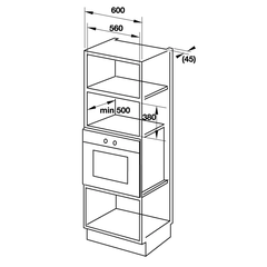 Lò vi sóng kết hợp nướng âm tủ Hafele HM-B38A/ 535.34.000