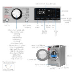 Máy giặt cửa trước LG 9 kg FV1409S2V