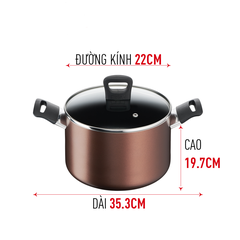 Nồi chống dính thân cao Tefal Day By Day 22cm(G1436105)