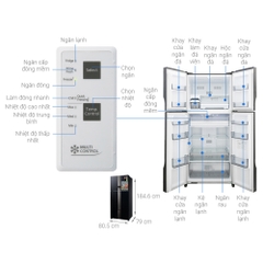 Tủ lạnh Panasonic inverter 550 lít NR-DZ600GKVN
