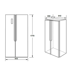 Tủ lạnh side by side Hafele 562L HF-SBSID/ 534.14.020