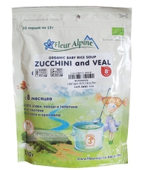 Bột ăn dặm Fleur Alpine Bí đỏ, rau củ, Bê  (120g)(8m+)