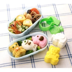 Dụng cụ khuôn làm cơm bento TORUNE cá voi gấu 3c/set