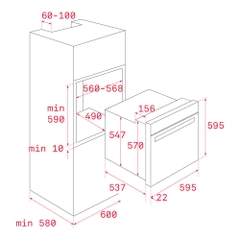 Lò Nướng Điện Âm Teka HBB 605  70 Lít