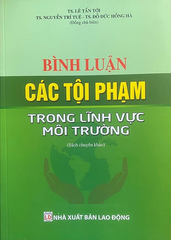 sách Bình Luận Các Tội Phạm Trong Lĩnh Vực Môi Trường