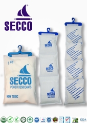 Bột hút ẩm treo container Secco 5g, 10g, 20g, 25g, 50g, 1000g hút ẩm từ 150% - 250% trọng lượng