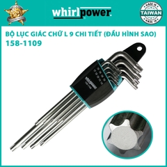 Bộ lục giác chữ L 9 chi tiết (đầu hình sao)  Whirlpower 158-1109