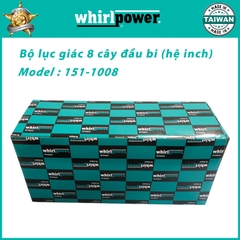 Bộ lục giác 8 cây đầu bi (hệ Met, Inch) Whirlpower 151-0908, 151-1008