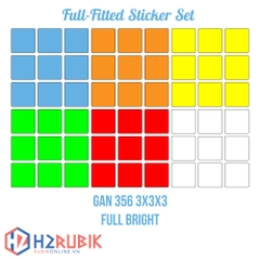 Gan 3x3 Full Fitted Sticker Set - Giấy dán rubik Gan 3x3 Tràn Viền