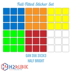 Gan 3x3 Full Fitted Sticker Set - Giấy dán rubik Gan 3x3 Tràn Viền