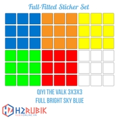 Valk 3, Valk 3 Power Full Fitted Sticker Set - Giấy dán rubik tràn viền 3x3 Valk