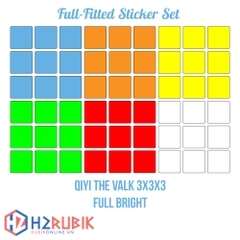 Valk 3, Valk 3 Power Full Fitted Sticker Set - Giấy dán rubik tràn viền 3x3 Valk