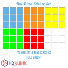 Yuxin Little Magic 3x3 Full Fitted Sticker Set - Giấy dán rubik tràn viền