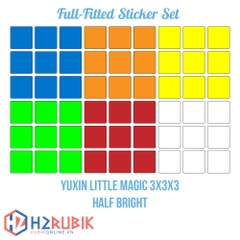 Yuxin Little Magic 3x3 Full Fitted Sticker Set - Giấy dán rubik tràn viền