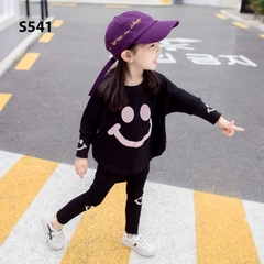 Set Áo Mặt Cười Váy Liền Quần