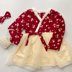 Set Hanbok Hoa Nhí Cột Nơ