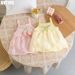 Body Váy Voan Hoa 2 Dây Tulip