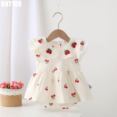 Body Váy Cherry Cổ Ren