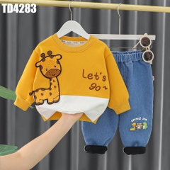 Set Áo Quần Hình Động Vật Lót Lông