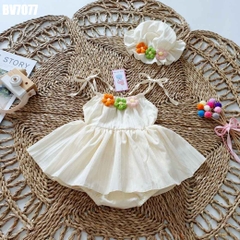 Set Body Váy Đính Hoa