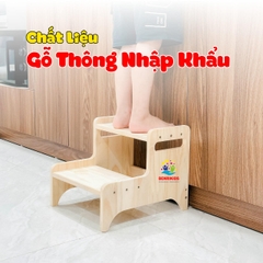 Ghế Đứng Bếp Ghế Tự Lập Ghế Rửa Tay Bằng Gỗ Cho Trẻ Em Chất Liệu Gỗ Thông