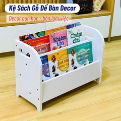 Kệ Sách Cho Bé 2 Ngăn Thiết Kế Chống Đổ, Kệ Giá Sách Để Bàn, Kệ Sách Lớp Mầm Non Montessori, Kệ Sách Mini Cho Bé
