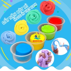 Đồ Chơi Sáng Tạo Bộ 6 Đất Nặn Làm Từ 100% Bột Mì ,Nhiều Màu ,Không Dính Tay, Không Mùi An Toàn Cho Bé