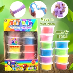 Đồ Chơi Sáng Tạo Bộ 6 Đất Nặn Làm Từ 100% Bột Mì ,Nhiều Màu ,Không Dính Tay, Không Mùi An Toàn Cho Bé