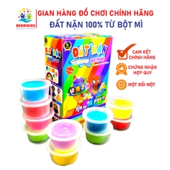 Đồ Chơi Sáng Tạo Hộp 4 Bộ Đất Nặn Nhiều Màu Sắc Làm Từ 100% Bột Mì Tự Nhiên An Toàn