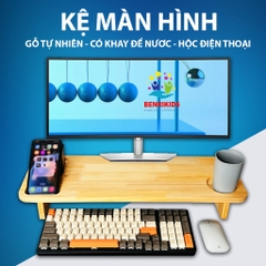 Kệ Gỗ Để Màn Hình Máy Tính Laptop Tiện Lợi Cho Nhân Viên Văn Phòng