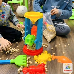 Đồ Chơi Đi Biển Guồng Quay Cát Size To Cho Bé Chơi Đùa Với Cát Chơi Cùng Với Hạt Gỗ Hạt Muồng