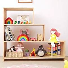 Kệ 3 Tầng Bậc Thang Montessori Đựng Đồ Chơi Cho Bé Trang Trí Decor Phòng Cho Trẻ