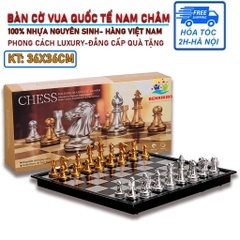 Cờ Vua Nam Châm Mạ Vàng Bạc Kích Thước Đa Dạng Tiêu Chuẩn Thi Đấu Quốc Tế