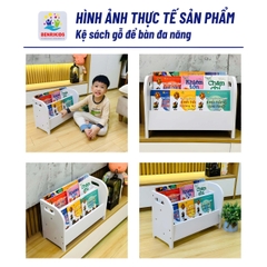 Kệ Sách Cho Bé 2 Ngăn Thiết Kế Chống Đổ, Kệ Giá Sách Để Bàn, Kệ Sách Lớp Mầm Non Montessori, Kệ Sách Mini Cho Bé