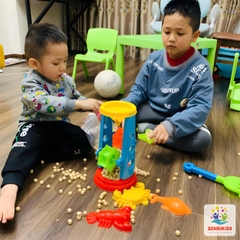 Đồ Chơi Đi Biển Guồng Quay Cát Size To Cho Bé Chơi Đùa Với Cát Chơi Cùng Với Hạt Gỗ Hạt Muồng