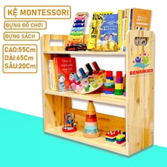 Tủ Đựng Đồ Chơi Montessori Có Tay Cầm Tiện Lợi - Decor Cho Không Gian Của Trẻ