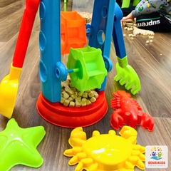 Đồ Chơi Đi Biển Guồng Quay Cát Size To Cho Bé Chơi Đùa Với Cát Chơi Cùng Với Hạt Gỗ Hạt Muồng