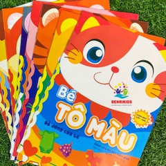 Bộ 8 Quyển Vở Tập Tô Màu Cho Bé 3 4 5 Tuổi Với 8 Chủ Đề Song Ngữ Anh - Việt