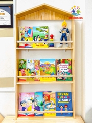 Giá Để Sách Treo Tường Không Cần Khoan Tường Cho Bé Hình Ngôi Nhà Kích Thước Lớn Trang Trí Decor Phòng Cho Bé Yêu